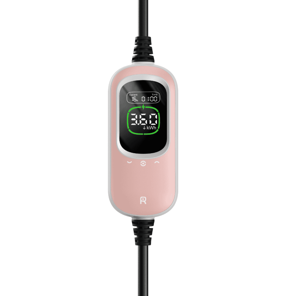 Rheidon Pink Edition 6-16A állítható töltőkábel | 3,6 kW – 1x16A | 7,5m – Type 2 6 Biztonságos és megbízható