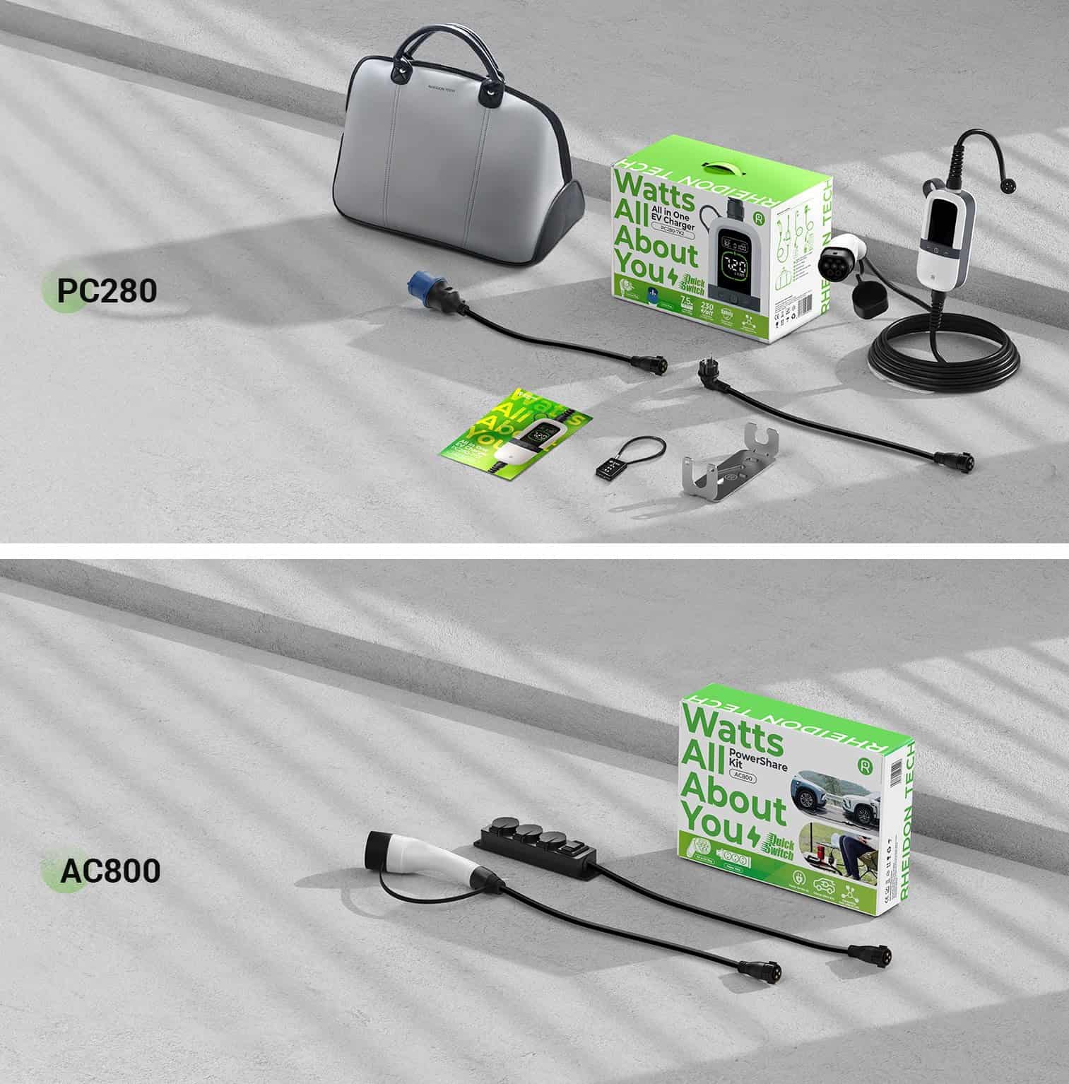PC280 7,4 kW and AC800 + powershare kit