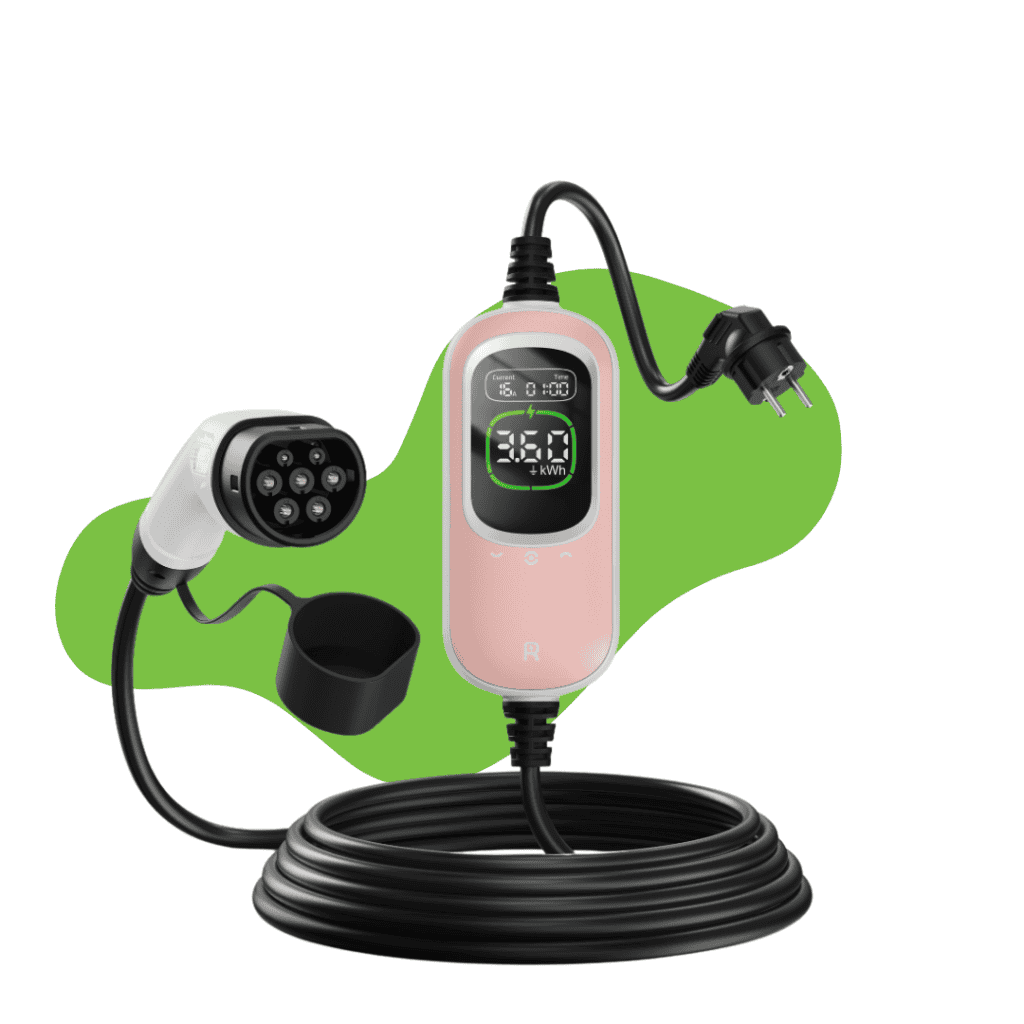 Rheidon Pink Edition 6-16A állítható töltőkábel | 3,6 kW – 1x16A | 7,5m – Type 2 2 Maximális üzembiztonság és intelligens védelem